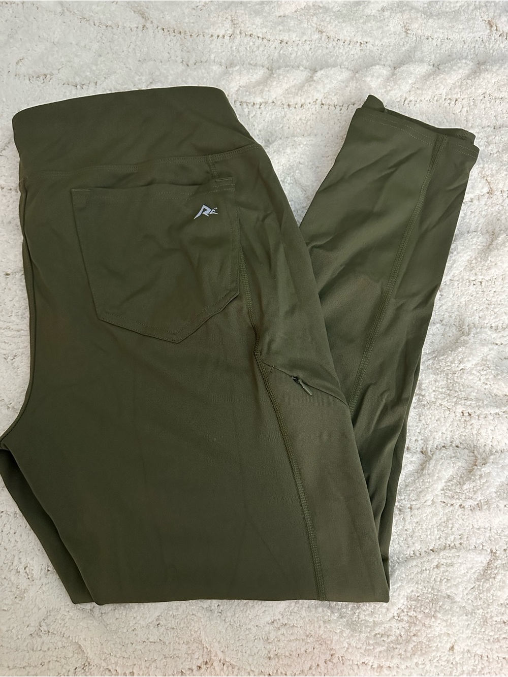 Olive Green Active work Leggings with Pockets